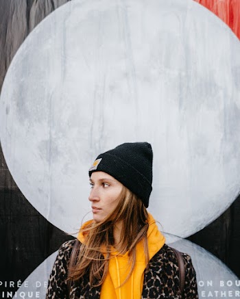Woman Wearing Yellow Hoodie
