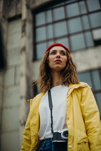 Woman Wearing Yellow Jacket