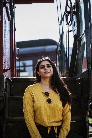 Woman Wearing Yellow Long-sleeved Top