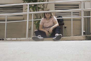 Woman Wears Pink Crew-neck Shirt