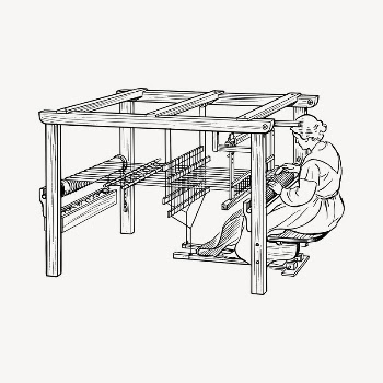 Woman weaving clipart, vintage hand | Free Vector - rawpixel