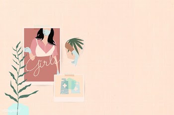 Woman with a face mask and latex gloves background illustration | Free  illustration - 2318657