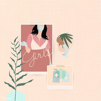 Woman with a face mask and latex gloves background illustration | Free  illustration - 2318850
