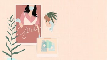 Woman with a face mask and latex gloves background illustration | Free  illustration - 2318853