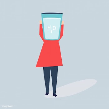 Woman with a glass of water as a head illustr.. | Free stock vector - 455144