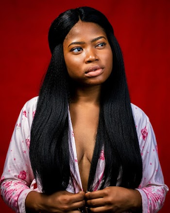 Woman with Black Long Hair