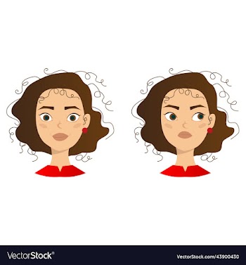 woman with different facial expressions set