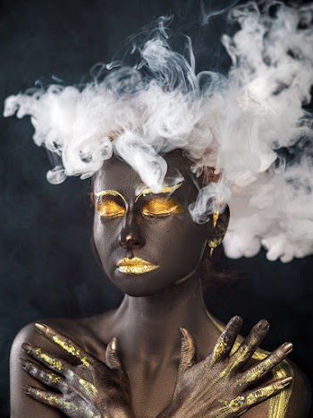 Woman With Face and Body Paint