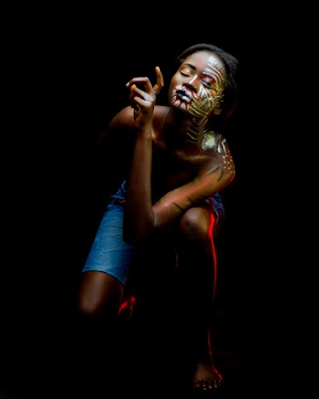 Woman with Face and Body Paint