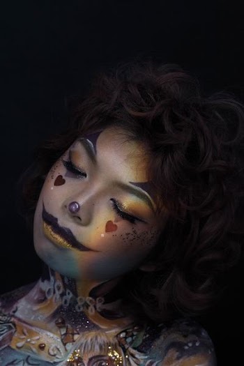 woman with face paint