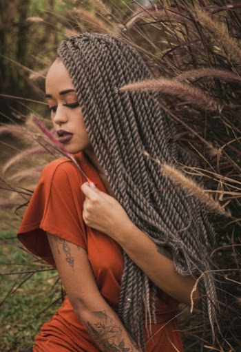 Woman With Long Braided Hair