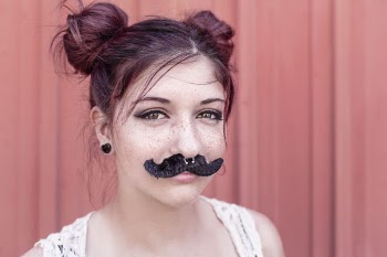 Woman With Moustache Free Photo 