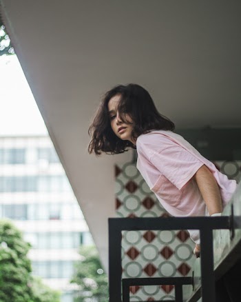 Woman With Pink Shirt