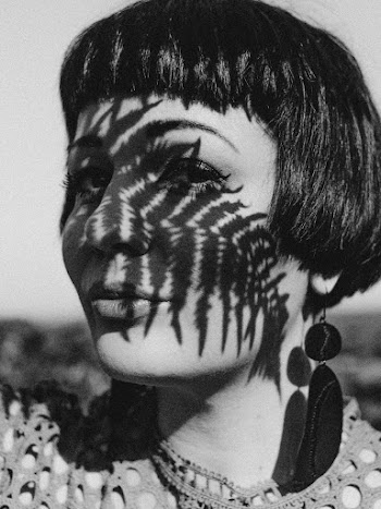 Woman With Shadow Of Fern Leaves On Face