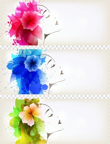 Woman with three assorted-color flower headdress art, Watercolor painting Poster, Watercolor Woman Flower BANNER transparent background PNG clipart