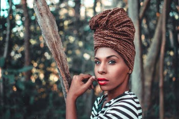 Woman With Turban at the Park