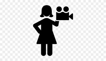 Woman With Video Camera Vector - Cinematographer Cartoon Png