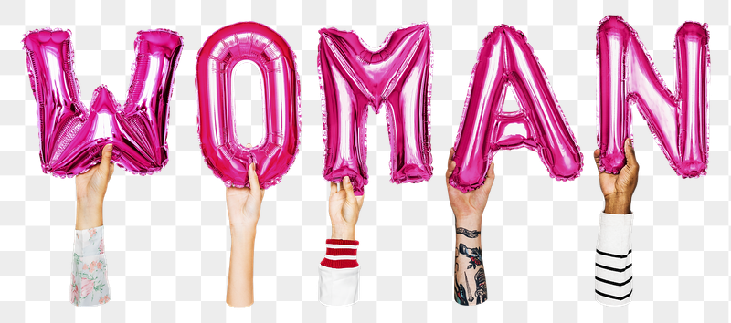 Woman word png, hands holding | Free PNG - rawpixel