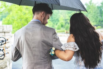 Woman Wrapping Arms On Man