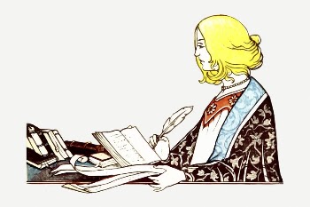 Woman writing drawing, vintage illustration | Free PSD - rawpixel