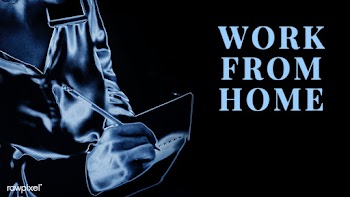 Woman writing on a notebook while working from home due to COVID-19 so.. | Free  illustration - 2311438