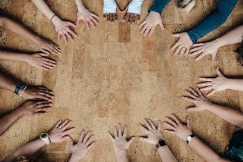 Womans Hands Circle Frame