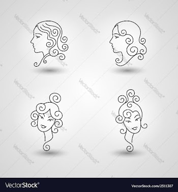  					Womans head vector image														