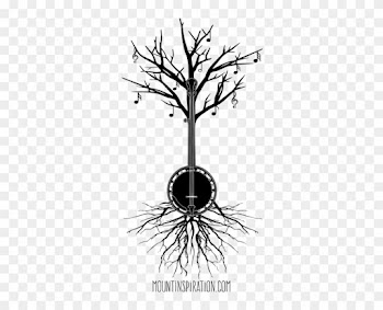 Women's Banjo Tree T-shirt Mount Inspiration Apparel - Tree With No Leaves