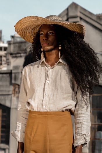 Women's Beige Long-sleeved Shirt