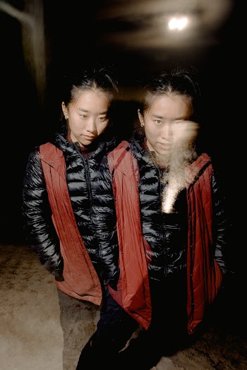 Women's Black and Red Zip-up Jacket