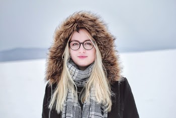 Women's Black and White Fur Jacket