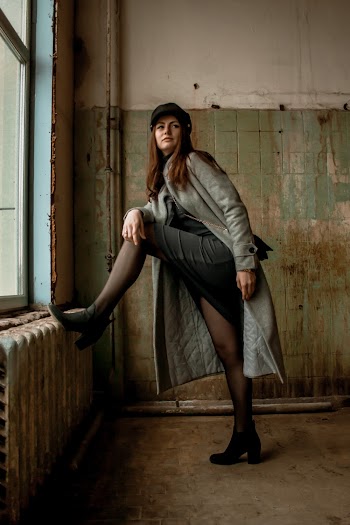 Women's Gray Long Coat
