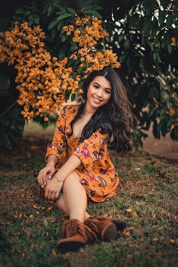 Women's Orange and Multicolored Dress