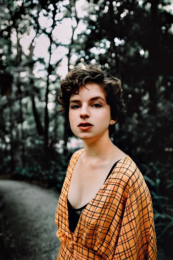 Women's Orange Checked Shirt