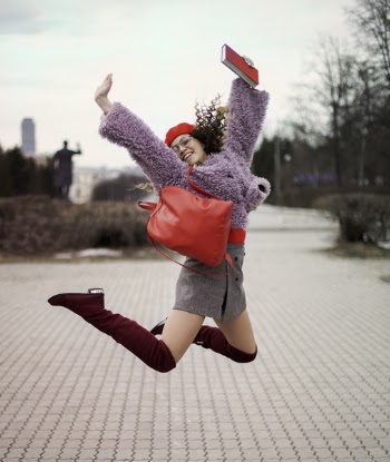 Women's Purple Fur Jacket