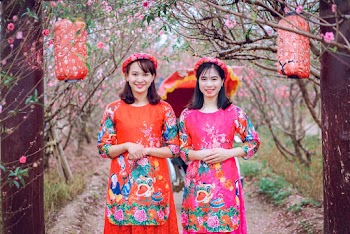 Women's Red and Yellow Floral Dress