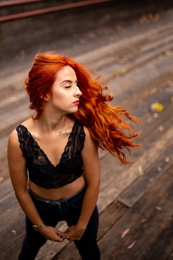 Women's Red Lipstick Close-up Photography