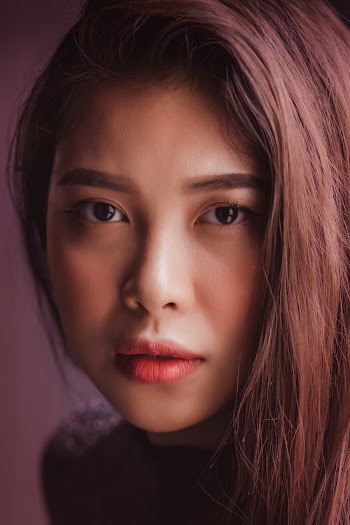 Women's Red Lipstick Close-up Photography