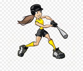 Women's Softball Clip Art Clipart Download - Girl Softball Player Cartoon