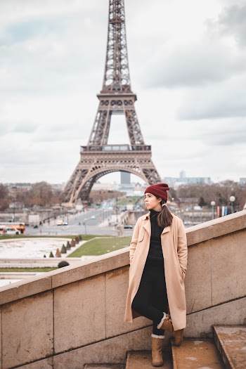 Women's White and Brown Long Sleeve Dress