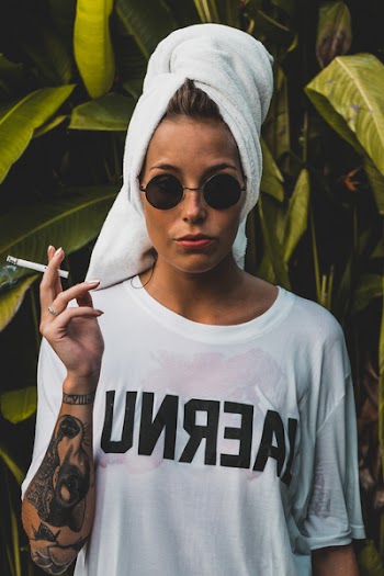 Women's White Crew-neck T-shirt