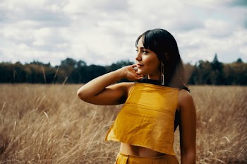 Women's Yellow Sleeveless Crop Top
