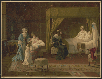 [Women admiring new baby while | Free Photo - rawpixel