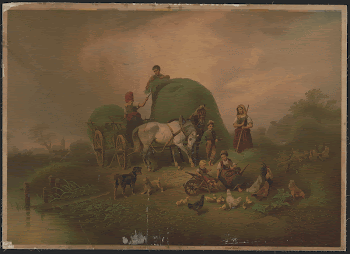 [Women and children gathering hay, | Free Photo - rawpixel