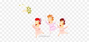 Women Catching The Wedding Bouquet Royalty Free Vector - Pegando O Buque Png