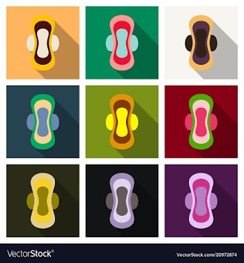 Women hygiene pad icon isolated on background vector image
