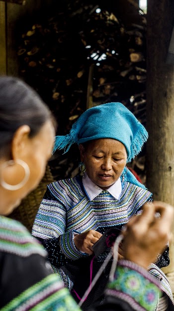Women Making Knitted Wear