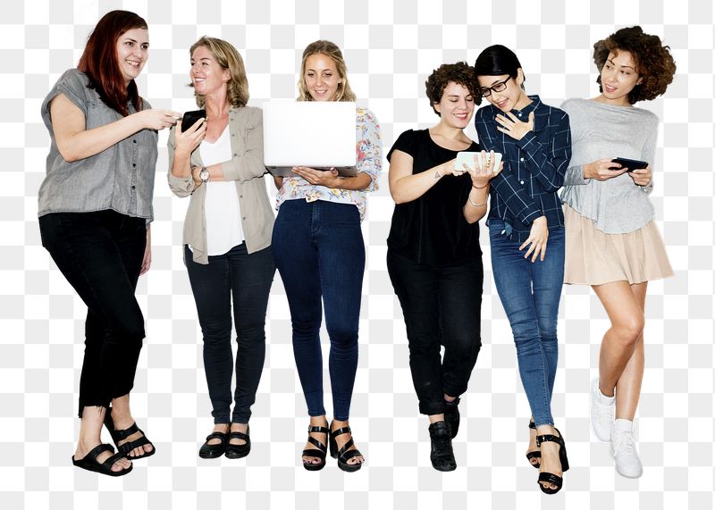 Women png using social media | Free PNG - rawpixel