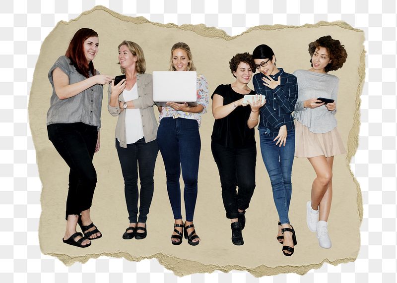 Women png using social media | Free PNG - rawpixel