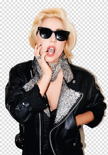 Women's black Wayfarer sunglasses with frames, Glamour Lady Gaga transparent background PNG clipart